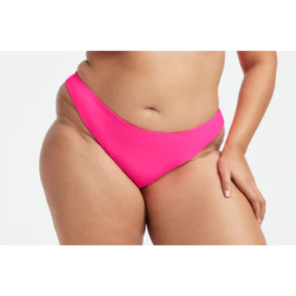 Good American Better Cheeky Bikini Bottoms Sz 5 XXL Swimwear Hot Pink NWT - Picture 1 of 10